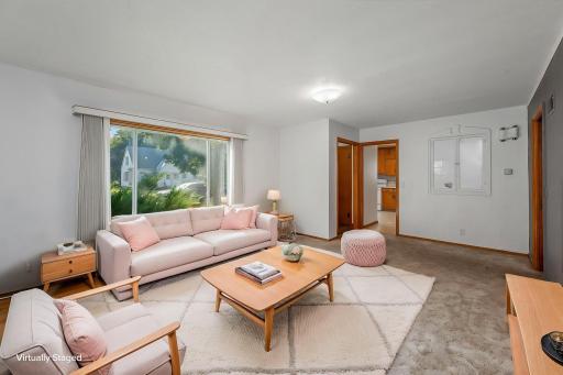 Virtually staged Living room