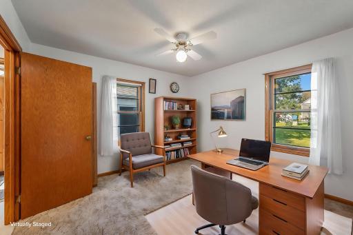 Virtually staged second bedroom