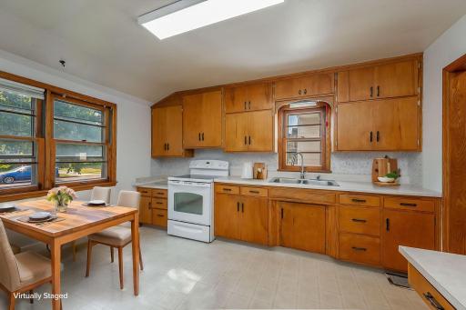 Virtually staged kitchen