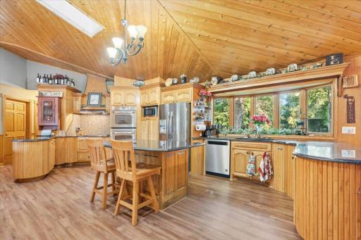 Kitchen with view of front yard