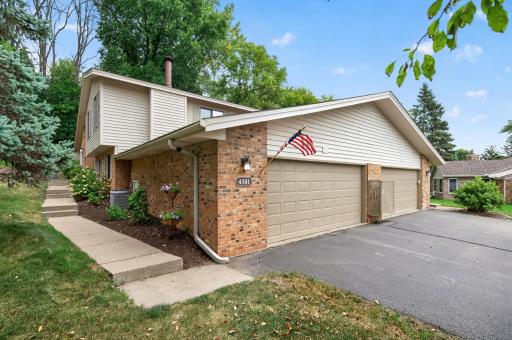 Attached, double garage. Only 1 attached neighbor!