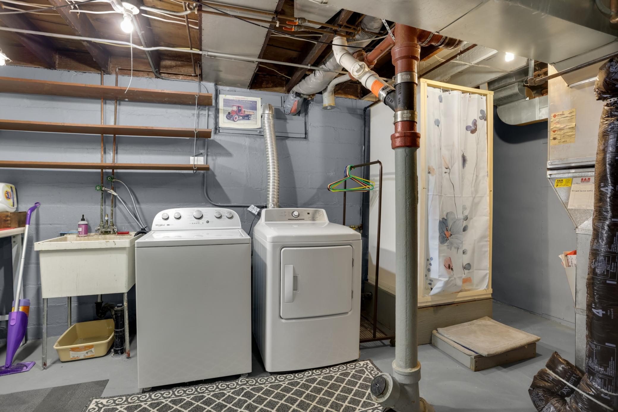Laundry room and additional shower