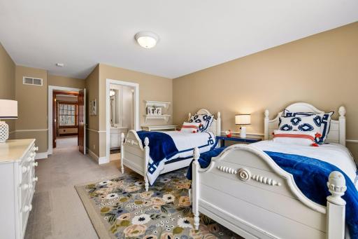 Bedroom 3 connects to the Jack and Jill bathroom