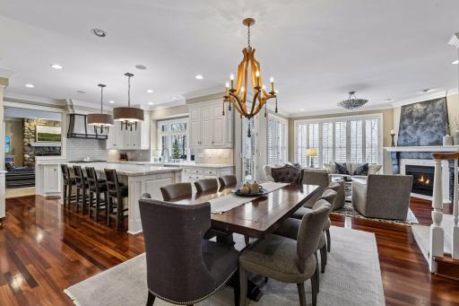 A one of a kind kitchen and living space made for entertaining