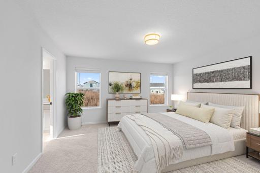 Generous Primary Suite! Photos are for representational purposes. Styles, colors and selections may vary.