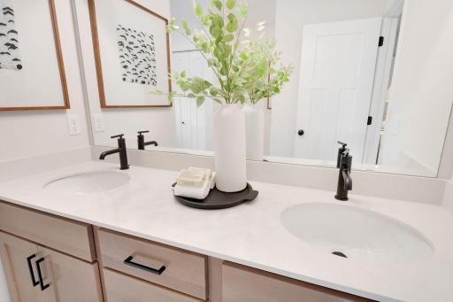 Private 3/4 Primary Bath with low-step shower and ample storage/closet space! Photos are for representational purposes. Styles, colors and selections may vary.