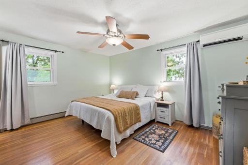 Four bedrooms together upstairs create a practical separation between living and sleeping spaces.