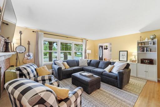 A comfortable gathering space with enough room for everyday living and entertaining.