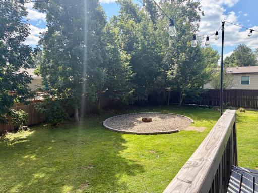 Backyard view off of deck