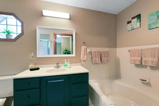 Upper Level Bath with garden tub and separate shower