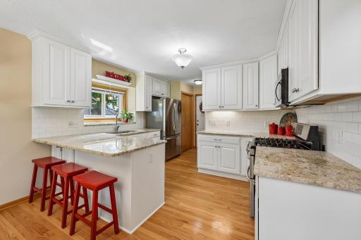 Updated kitchen with granite counter tops