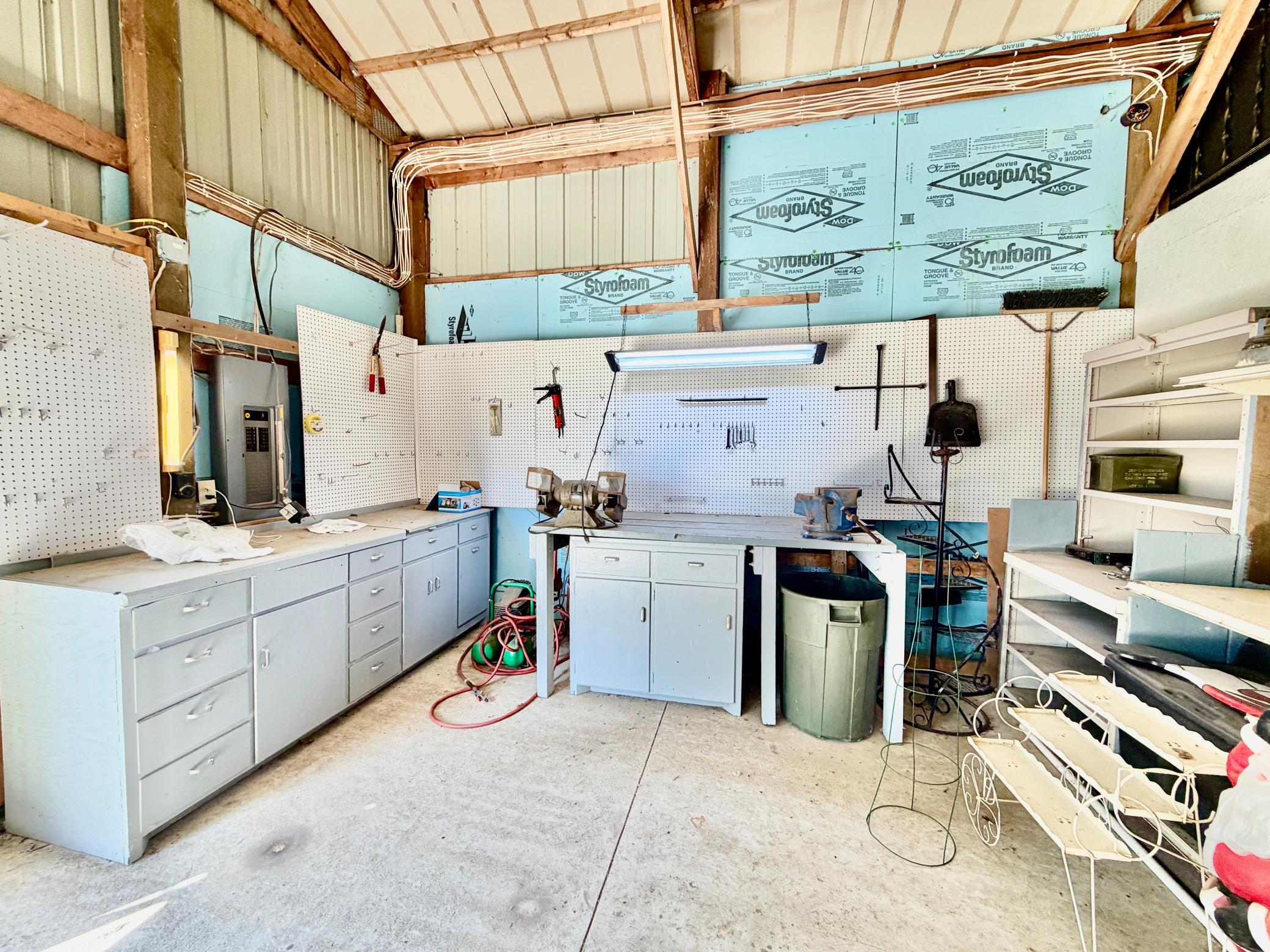 Tool area with cabinets