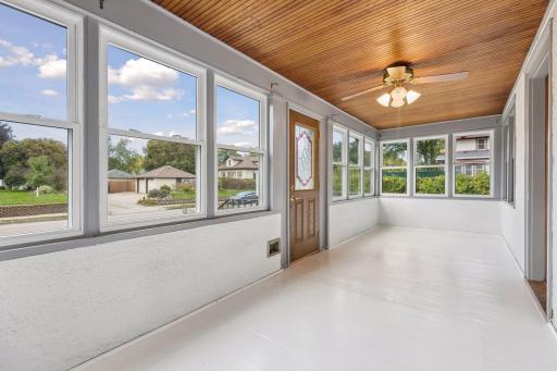 Step inside to the bright west-facing porch.