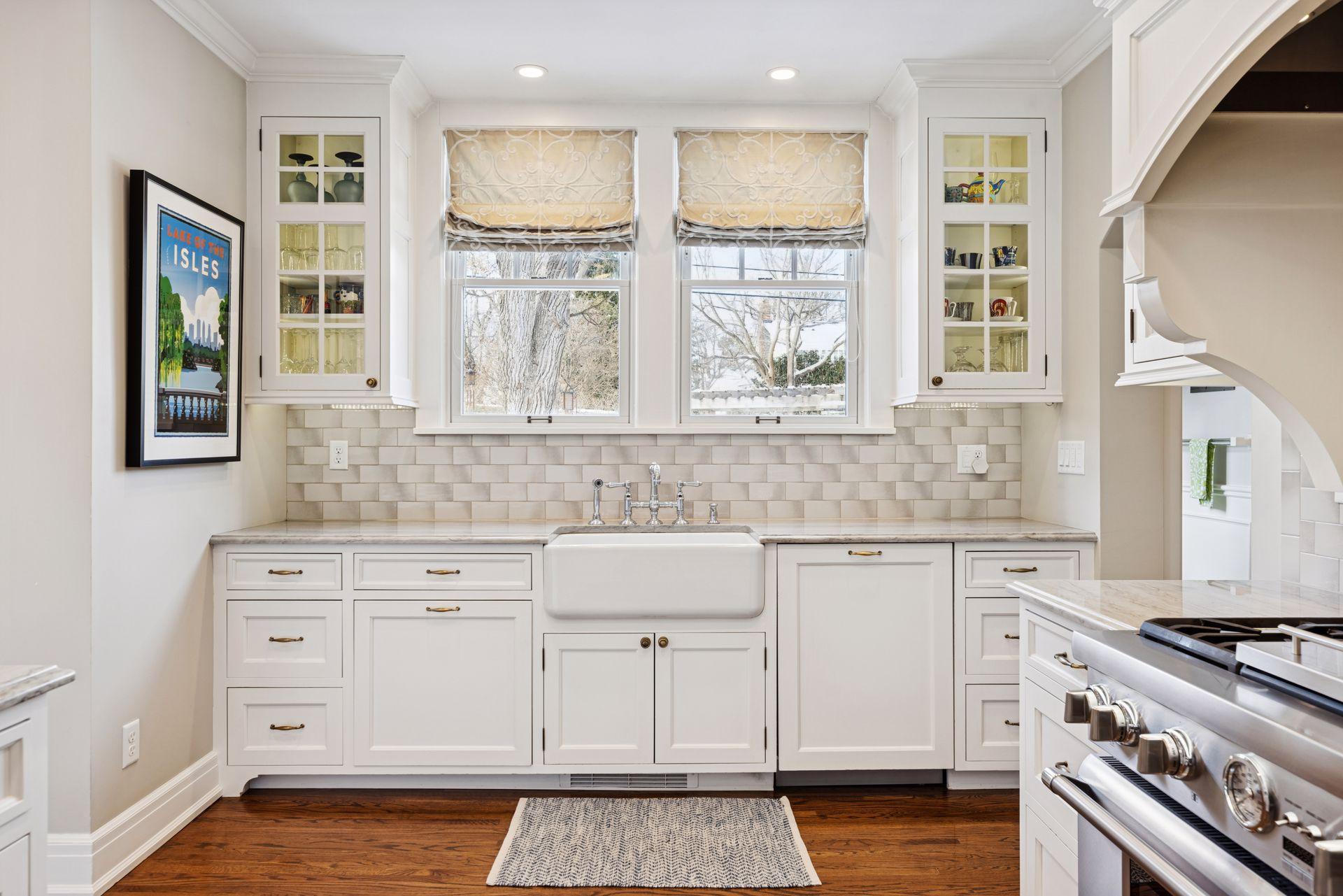 Clean lines and thoughtful finishes elevate this culinary space