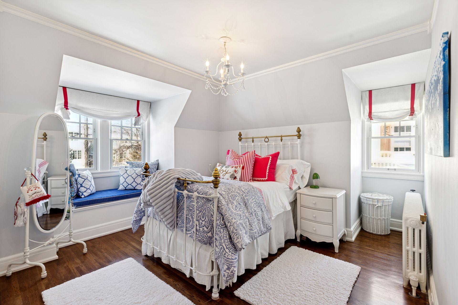 This 2nd bedroom is an ideal guest suite or private space with separate access