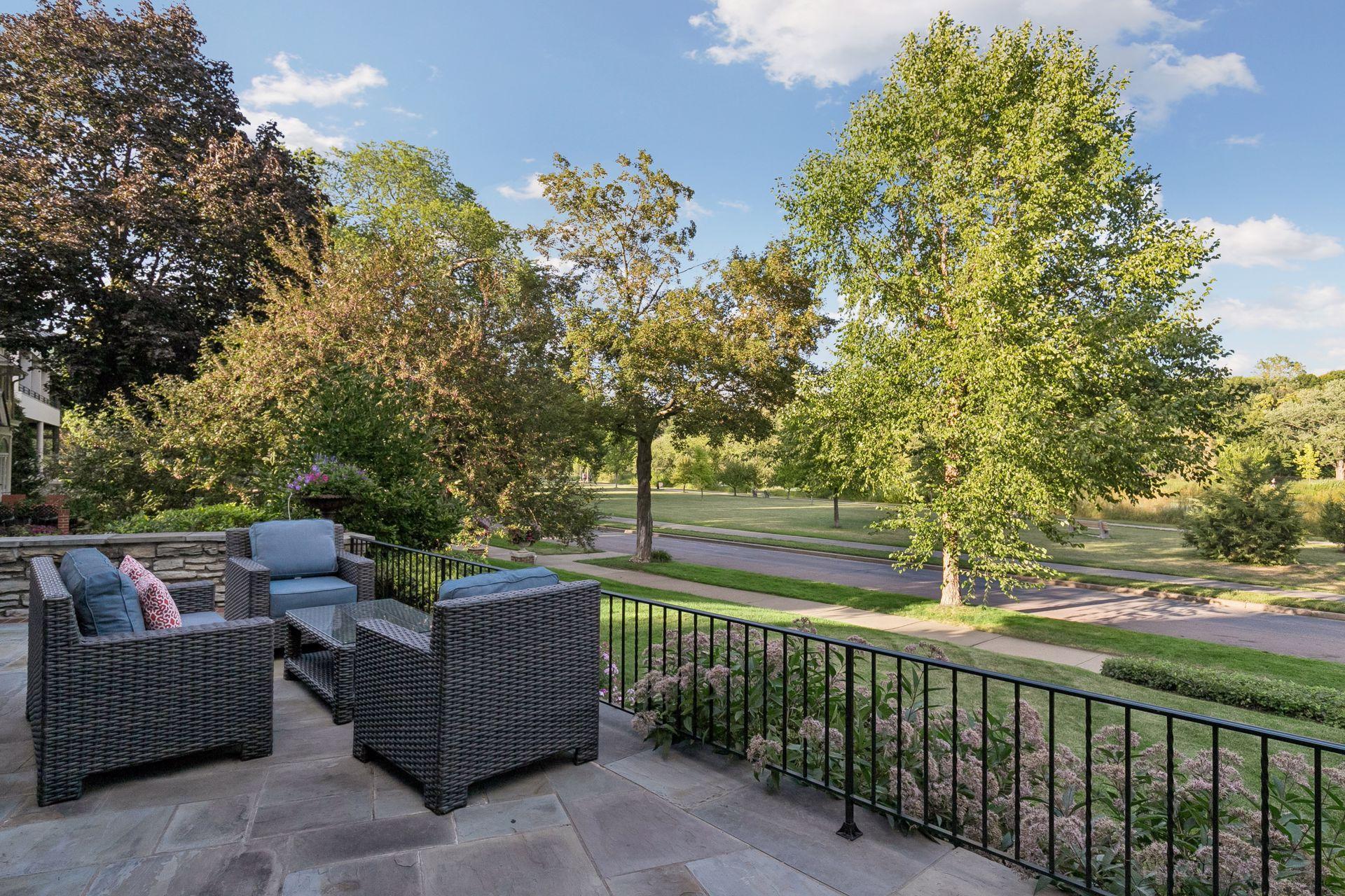 Morning coffee, evening cocktails or simply watching the world go by—this front patio may be one of the home's best rooms.