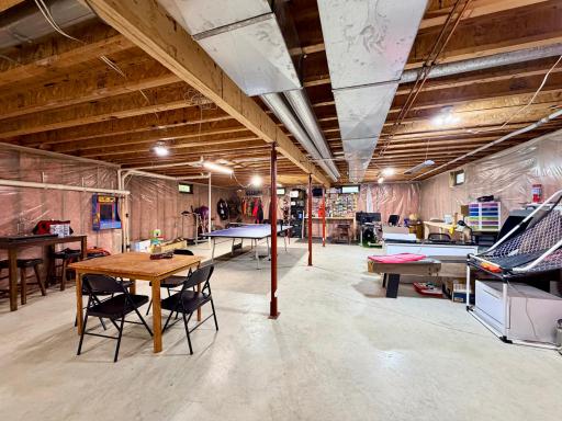 Potential for additional bedrooms in unfinished basement