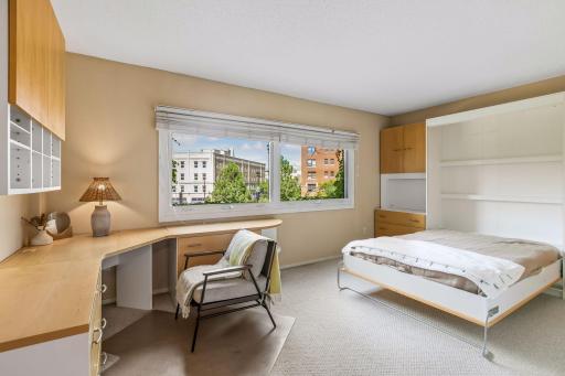 2nd Bedroom with built in desk & Murphy Bed