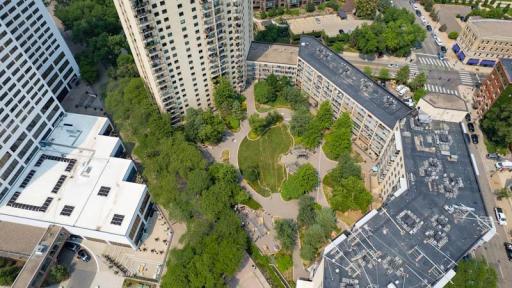 Resident Only Courtyard next to Loring Greenway