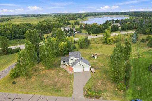 Another aerial view of this impressive lot situated on just over 2 acres! The asphalt driveway was installed in 2023!