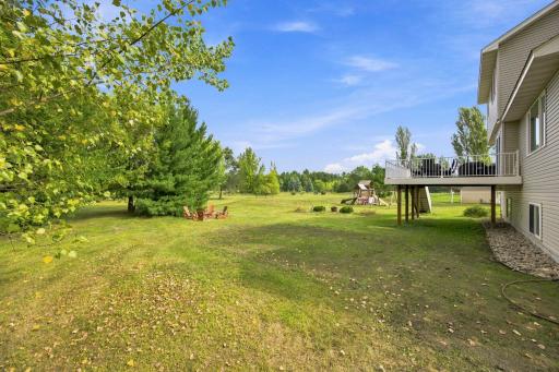 The yard offers tremendous space to play!
