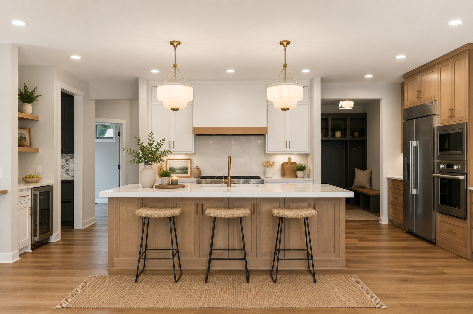Virtually staged kitchen
