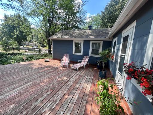 Humongeous deck to enjoy your time near the back yard. The yard is totally chain link fenced!