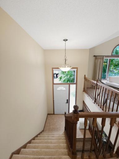 top of stairs-front door