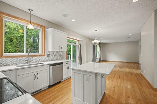 Large windows provide great view into backyard