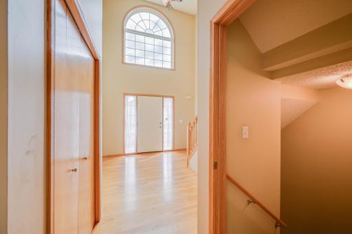 Two story foryer provides a grand entrance