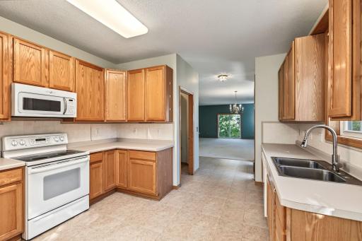 Another view of the kitchen. All appliances stay with the home.