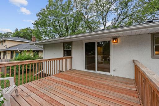 Large back deck.