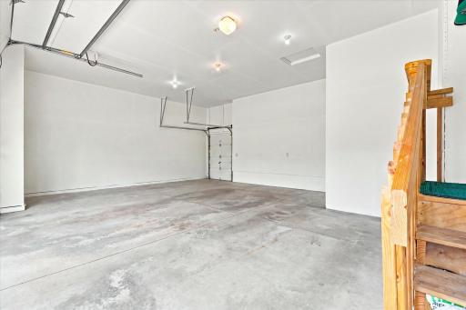 Large garage with back small garage door