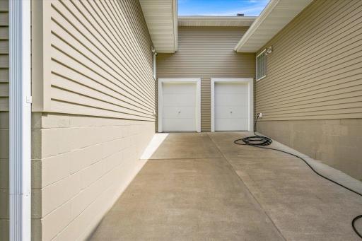 Back small garage door with ramp ( made to fit golf carts or such)
