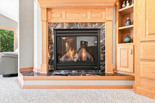 Enjoy chilly nights with the gas fireplace