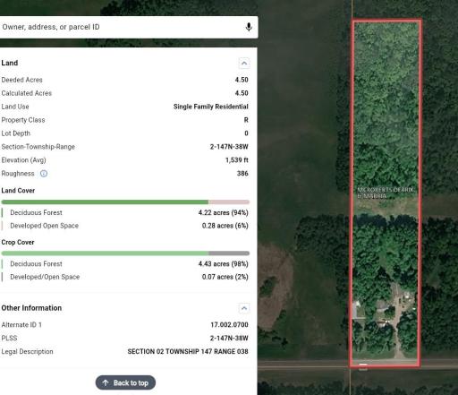 4.5 Acre of beautiful woods