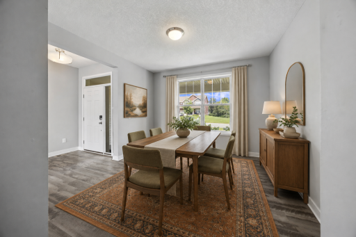 Formal dining Room Virtual Staged