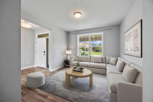 Virtually staged formal living room