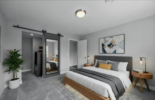 Virtual staged lower level bdrm 5