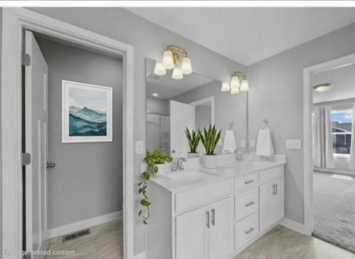 Virtual staged primary bath