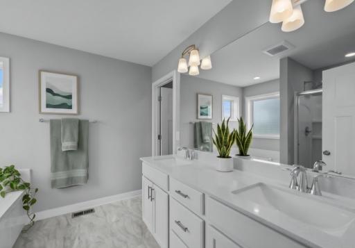 Virtual staged primary bath