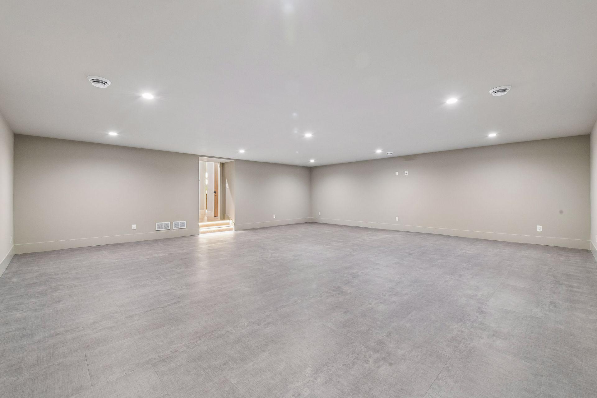 Huge finished bonus space under garage