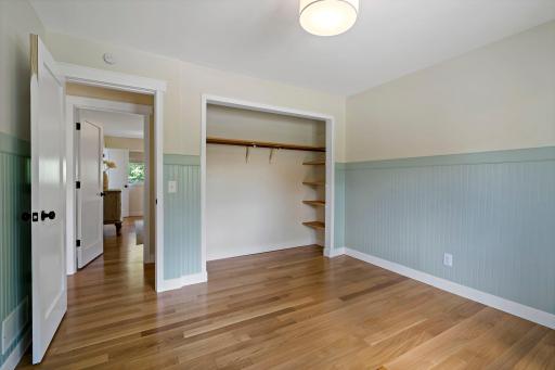 Second bedroom on the main level with closet space