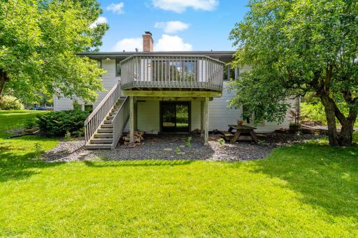Walk-out to the backyard from the lower level