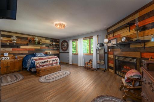 spacious master with additional fireplace