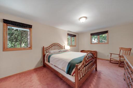 Large primary bedroom with cross ventilation.