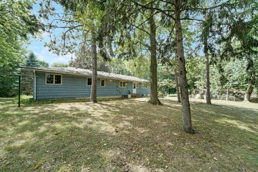Rear yard from north east location. Lot goes into woods behind.
