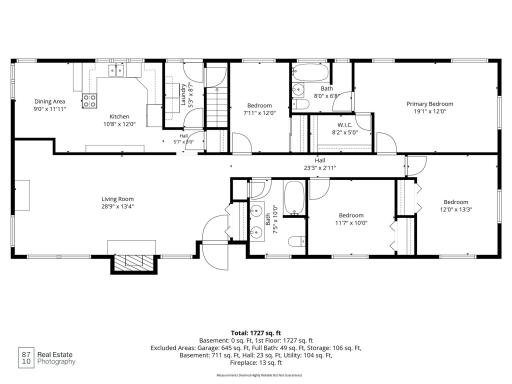 Floor plan for main level.
