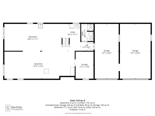 Basement level layout.