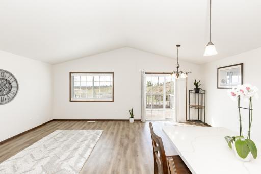 Kitchen into living room